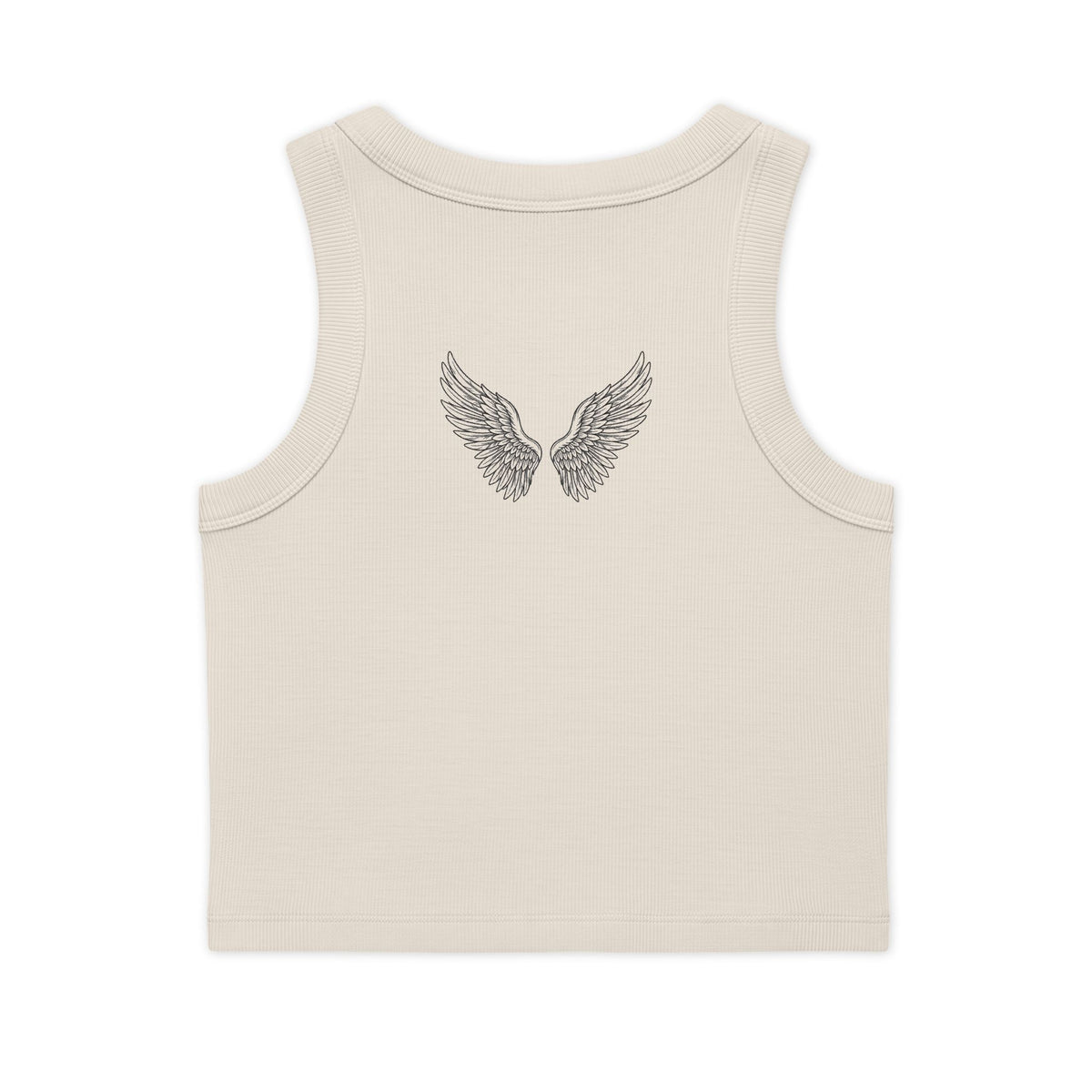 'xoxo' Organic Cropped Ribbed Tank