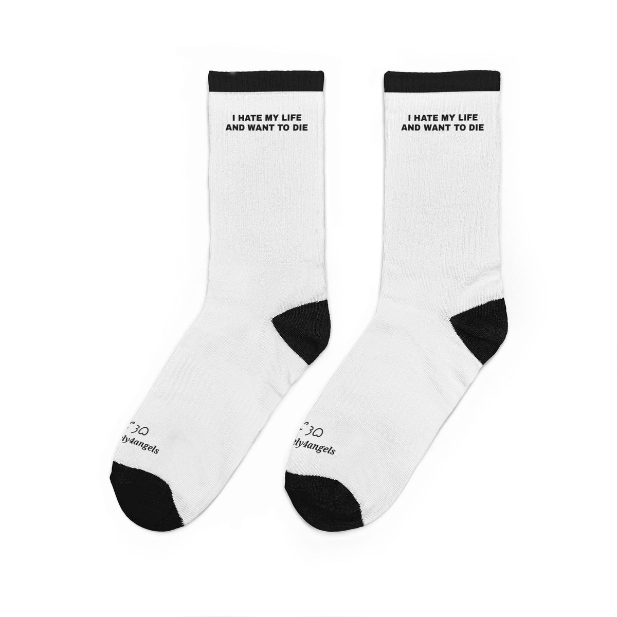 Hate My Life Padded Crew Socks