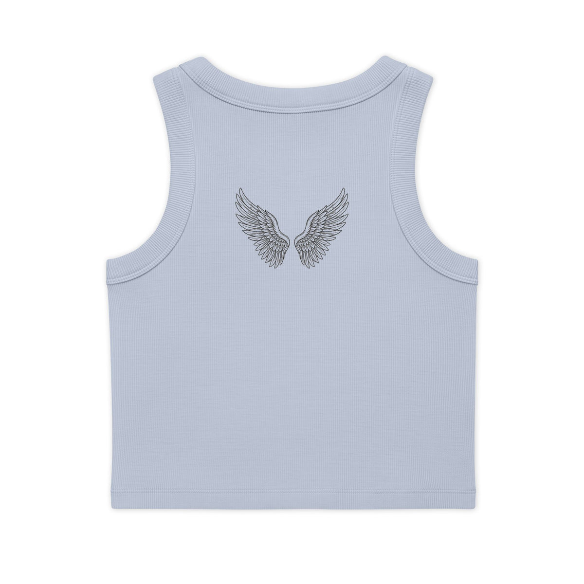 'xoxo' Organic Cropped Ribbed Tank