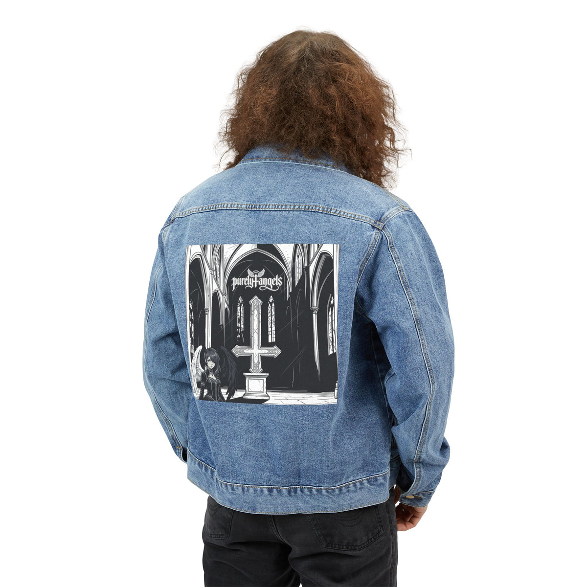 'purely4angels' Men's Denim Jacket