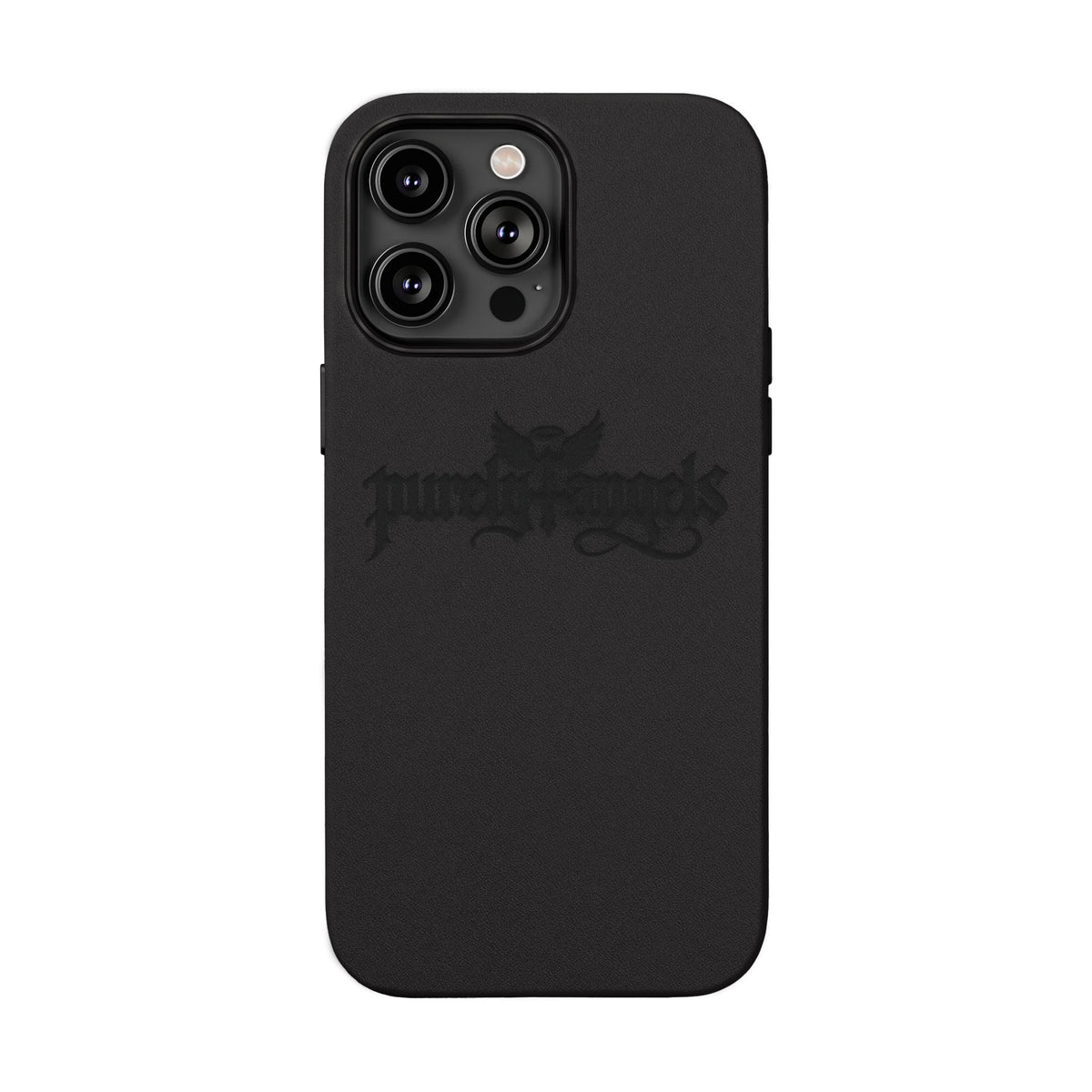 Purely4angels Engraved PU Leather Phone Case