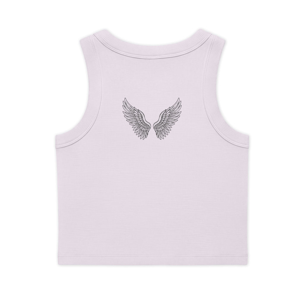 'xoxo' Organic Cropped Ribbed Tank