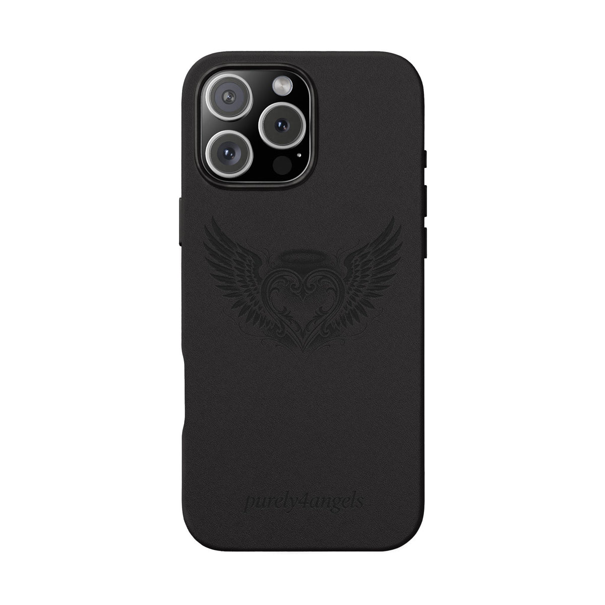 Heart Engraved PU Leather Phone Case