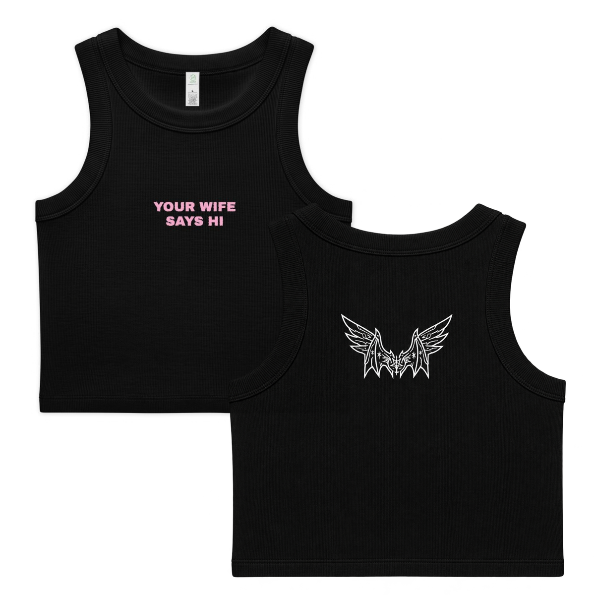 UR WIFE Organic Cropped Ribbed Tank