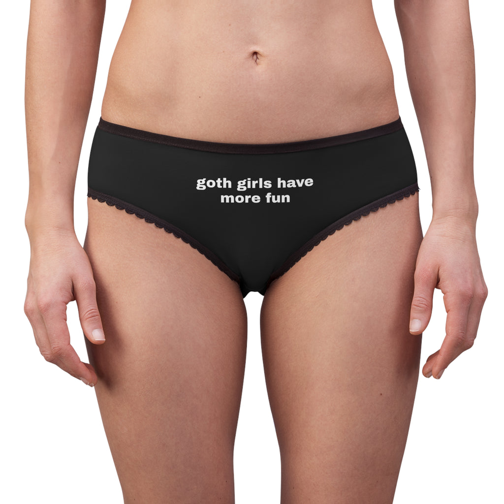 Goth Girls Lace Trim Panty