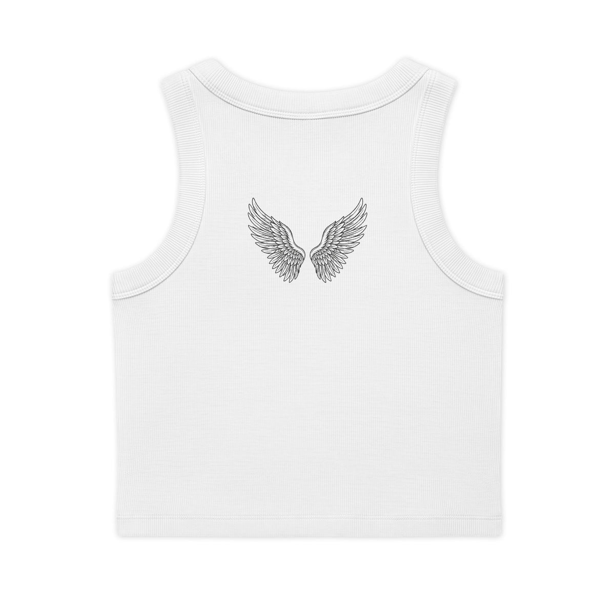 'xoxo' Organic Cropped Ribbed Tank