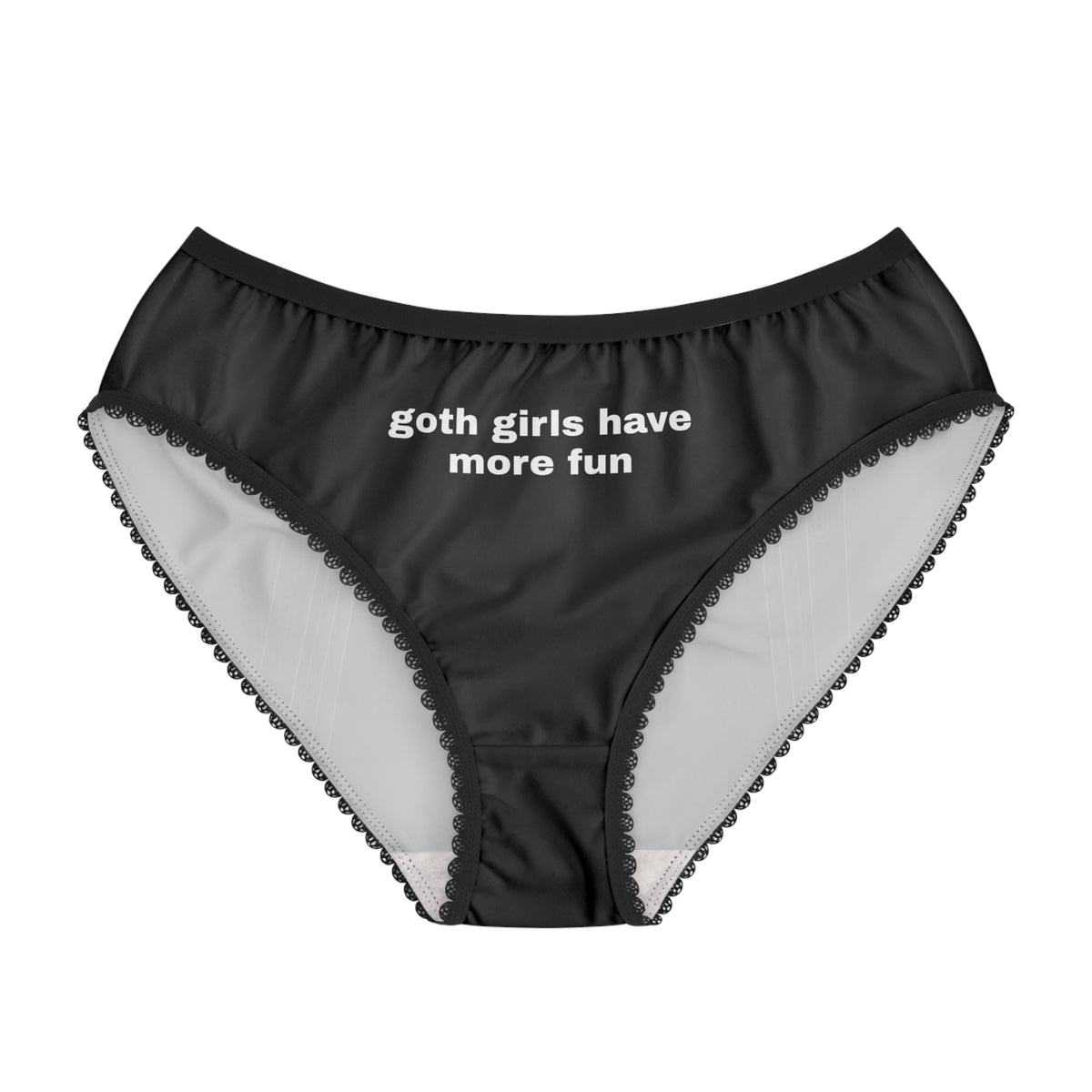 Goth Girls Lace Trim Panty