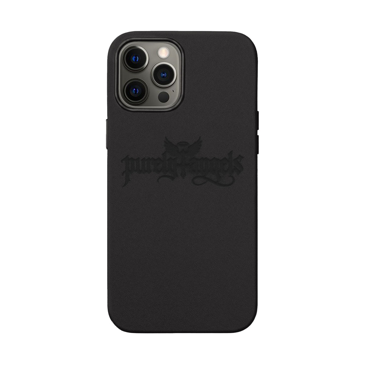 Purely4angels Engraved PU Leather Phone Case