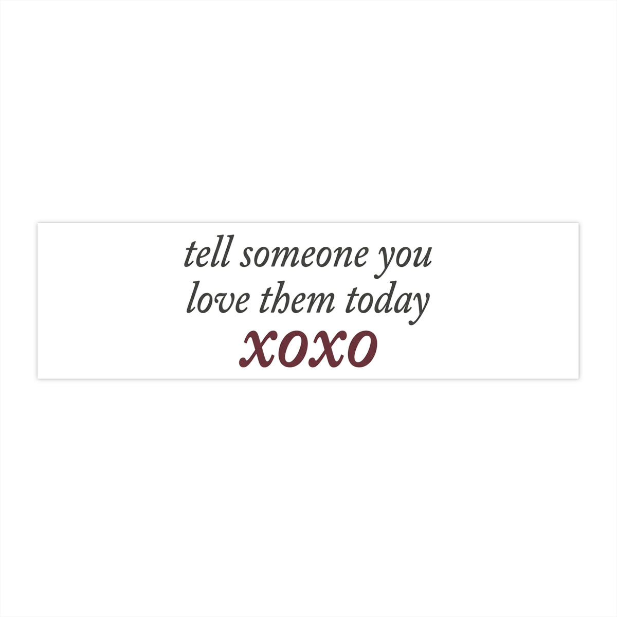 'xoxo' Bumper Sticker
